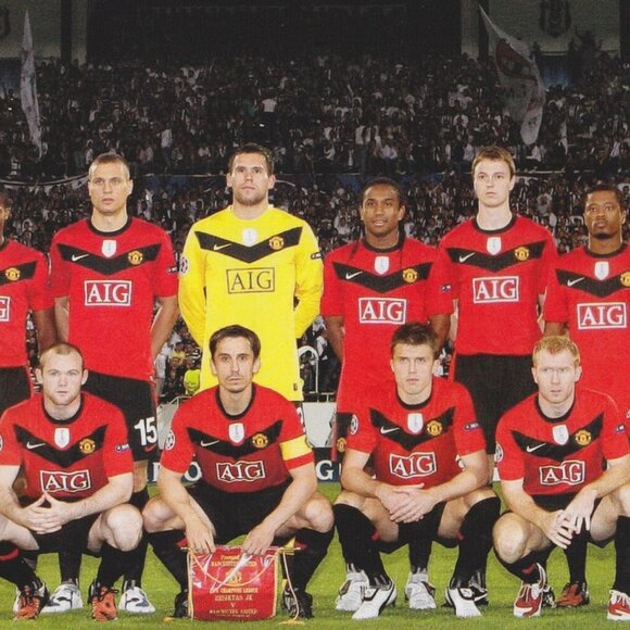 Nike Manchester United 2009-10 home shirt football soccer jersey AIG - Picture 4 of 9